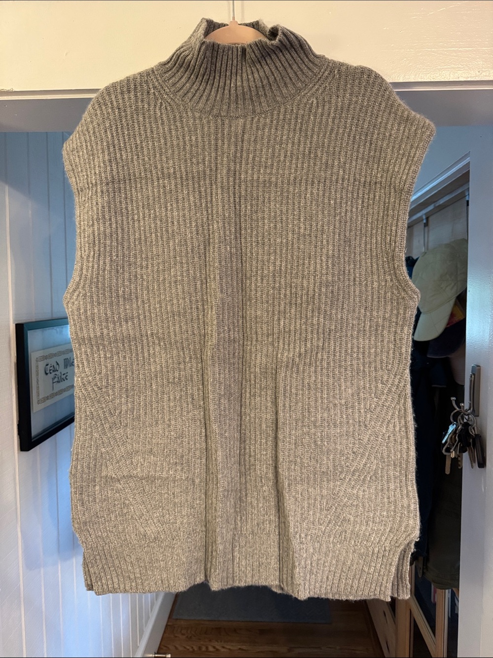 J. Crew Sleeveless Turtleneck Knit Tunic - Gray